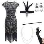 Black silver [dress + accessories]] / S