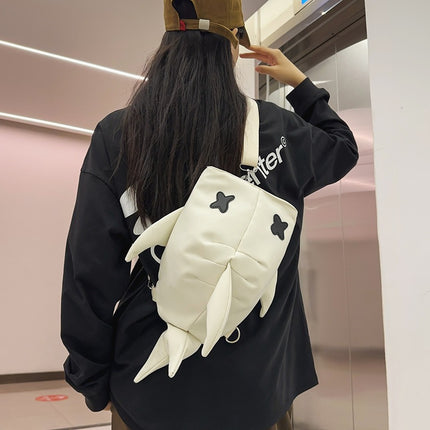 Funny Shark Backpack Female College Students Japanese All-match Male Couple Class Shopping Outdoor Tide Travel Small Schoolbag