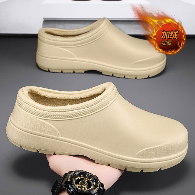 [Cross-Border] Chef's Shoes Are Non-Slip, Warm and Velvet, Restaurant and Hotel Waiters Are Cold-Proof, Waterproof, Lightweight Home Rain Boots