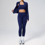 Bra + jacket + pants - navy blue/blue / European size (2xl)