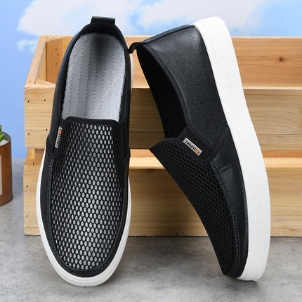 Men's Shoes Summer Breathable Slip-On Cloth Shoes Driving 2025 New Lightweight Mesh Walking Sports Mesh Shoes