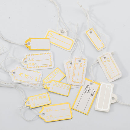 Label elastic rope label price small tag card jewelry packaging material handmade diy homemade material accessories