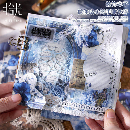 Light-Picking Retro Handbook Material Paper Flower Shadow Broken Seal Series Creative Flower Background Base Material Decorative Paper