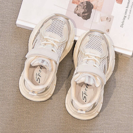 Girls' Sneakers 2026 New Spring and Autumn Children's Shoes Breathable Mesh Dad Shoes Boys' Single Mesh Shoes