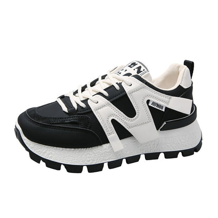 Korean style new argan shoes women's 2024 spring student sports running shoes casual platform daddy shoes women