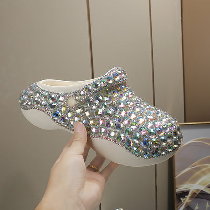 ACILICI original cross-border women's shoes brand cross-border fashion Diamond thick-soled hole shoes factory a generation of delivery