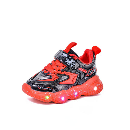 2024 spring and autumn new children's sneaker LED luminous children's shoes 1-6 years old boys casual shoes children's shoes with lights