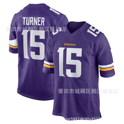 Foreign trade wholesale ball Vikings football jersey 19# Thielen 33# COOK 18 Jefferson
