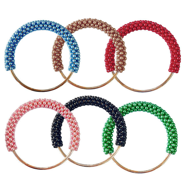 High-End Pearl Handle Bag Accessories Woven Handle Ring Pearl Iron Ring Ring Handmade Bag Handle Ring Handle