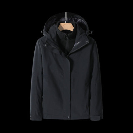 Rush Clothes Custom Logo Women's Three-in-One fleece-lined Thickened Two-Piece Fashion Brand Couple's Detachable Jacket in Autumn and Winter