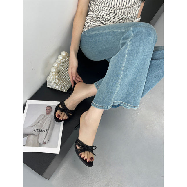 2025 New European and American Fashion Sandals for Women, Stiletto Heels, Sexy Temperament, Open-Toe High Heels