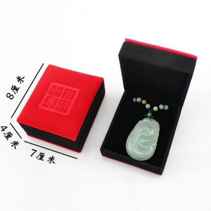 Wholesale High-End Velvet Bracelet Box, Red Auspicious Pendant Jewelry Box, Jade Jewelry Box