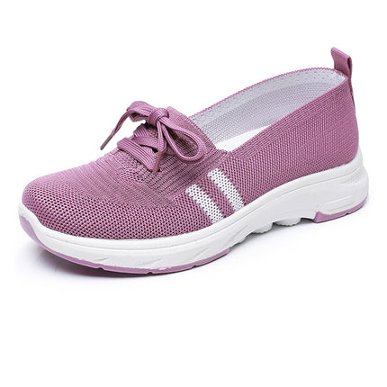 Shoes for Women Spring & Fall New Cloth Shoes Women's Flats Breathable Shallow Mouth Flats Casual Shoes Soft Sole Non-Slip Mother's Walking Shoes