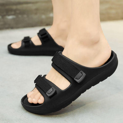 Plus Size Slippers Men's Summer Outer Wear 2025 New Eva Deodorant Anti-Slip Men's Thick-Soled Sandals Trendy Slippers