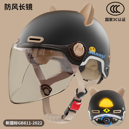 New National Standard 3C certified electric car helmet men and women Four Seasons universal sun protection electric car helmet lightweight half helmet