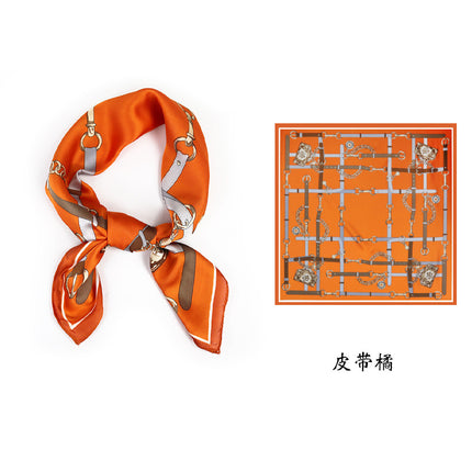 Spring and Summer 70cm Small Square Scarf Women's Autumn and Winter New Foreign Style Fashion All-match Shake Tone Same Scarf Scarf