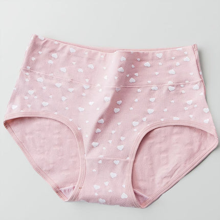 New Cross-Border 7A Antibacterial Mid-Waist Large Size Underwear Women's Combed Cotton Printed Seamless Women's Cotton Crotch Briefs