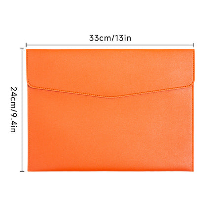 Magnetic suction leather file bag large capacity business meeting file bag waterproof office information storage book custom logo