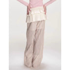 Pink striped pants / S