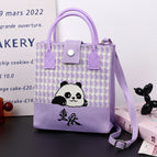 [light luxury and simple] squinting smiling panda (chongqing) taro color (taro color handbag)112102