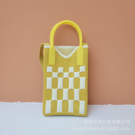 2025 New Mobile Phone Bag, Fashionable Handbag, Large Capacity Woven Portable Casual Work Clothing High-End Bag, Small Bag