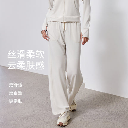 Spring Women's Lazy Casual suit Women's Two-Piece Slimming Top Hoodie Sweatshirt Sportswear suit Wide Leg Pants