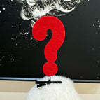 Red question mark hairpin