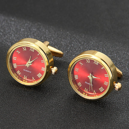 Men's Cufflinks Watch Functional Cuffnails Forumwear Gift Green Gold Dress Shirt Accessories Stainless Steel Material