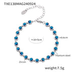 TXE138-Steel Blue Zircon Bracelet