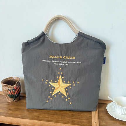 New Canvas Bag Embroidered Shopping Bag Tote Bag Large Capacity Bag Women's Handbag Crossbody Bag