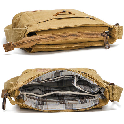 Casual Canvas Bag New Crossbody Backpack Small Square Bag Vertical Flat Bag Korean Style Shoulder Bag Fashionable Crossbody Bag