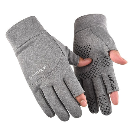 Cycling Gloves Men's Outdoor Sports Cold-Proof, Windproof and Warm Full-Finger Touch Screen Anti-Slip Driving Fleece-Lined Autumn and Winter Women's