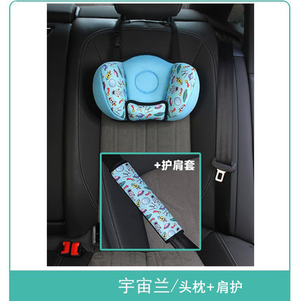 Cross-Border Anti-Stranglehold Car Seat Belt Hanging Cartoon Pillow Car Rear Seat Cushion Neck Protector Children's Headrest
