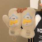 Blue snowman gloves