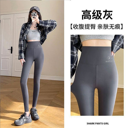 Source Shark Pants Women's Velvet Outerwear Summer High Waist Slim Fit Slimming Thickened Leggings Fitness Yoga Delivery