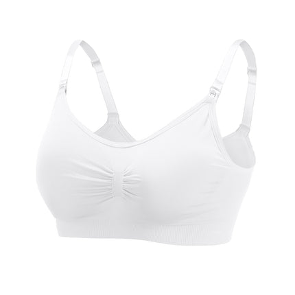 Back-Opening Seamless Plus-Size Nursing Bra, Adjustable Push-Up Postpartum Thin Bra for Breastfeeding