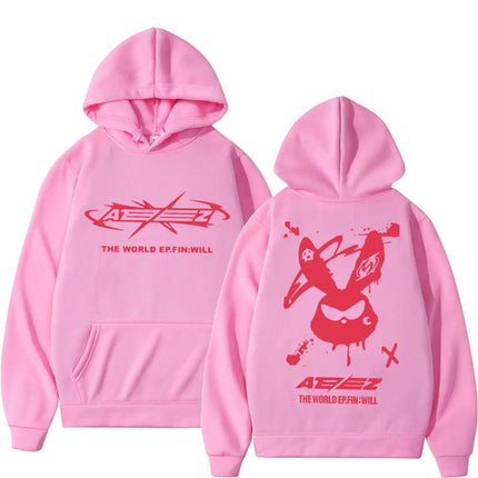 Ateez the World Ep Fin Will Album Tour Print Hoodie Men Wome