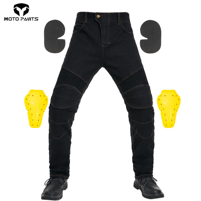 Factory Direct Sales Motorcycle Racing Rider Straight Jeans Pants Off-Road Motorcycle Racing Riding Pants Knee Pads with Cover