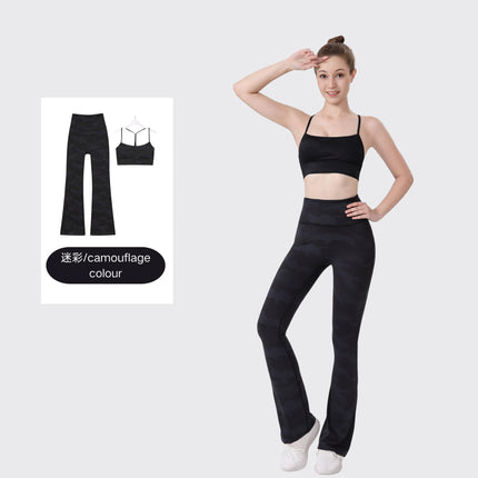 [in Stock] Ld Speaker Y-Shaped Vest Set Long Sleeve Women's Slim Fit Jacket Stretchy Sports Yoga Wear
