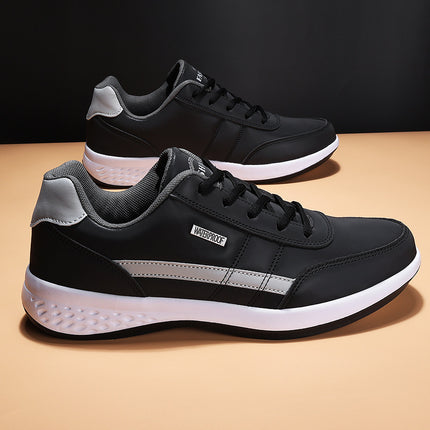 Men's 2024 New Autumn sneaker Casual Sneakers Leather Waterproof Fashion All-match Trendy Shoes Cross-border plus size