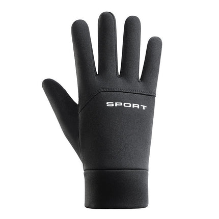Cycling Gloves Men's Outdoor Sports Cold-Proof, Windproof and Warm Full-Finger Touch Screen Anti-Slip Driving Fleece-Lined Autumn and Winter Women's