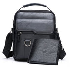 Black vertical large bag + short wallet