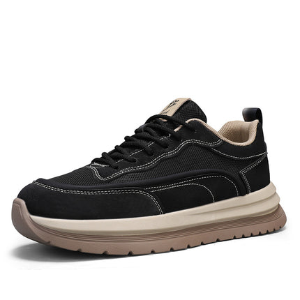sneaker Men's 2025 Spring New Fashionable All-match Casual Shoes Mesh Breathable Lightweight Platform Lace-up Forrest Gump Shoes