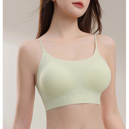 Seamless Bra Liquid Foundation Underwear Women's Breathable Bra Small Chest Push-up Rimless Thin Shoulder Strap Beautiful Back Bra