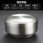 14cm Korean-style bowl (silver with lid)