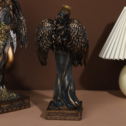 Angel Ornaments Greek Goddess of Wealth Resin Crafts Mythical Figures Wine Cabinet Study Decoration Sculpture Crafts