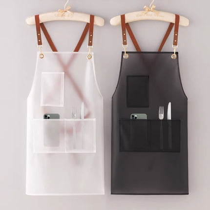 New apron tpu Waterproof antifouling kitchen household pet shop barber shop men's and women's work clothes customizable logo