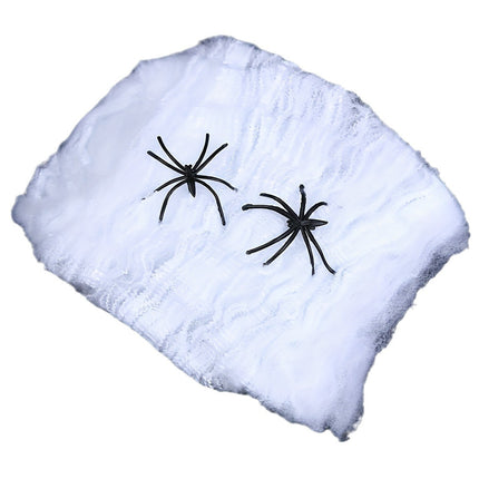 in stock Halloween Triangle Spider Web Super Fan Web Pie Decorative Props for Easter Atmosphere