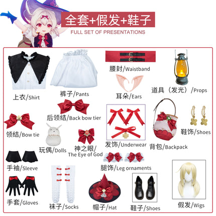 Children's Genshin Impact Cos Suit Keli Witch Suit Lolita Cosplay Game Costume Full Set