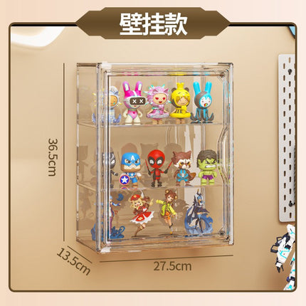 Blind Box Storage Display Box Bubble Mart Labubu Figure Storage Desktop Dust-Proof Transparent Acrylic Display Cabinet